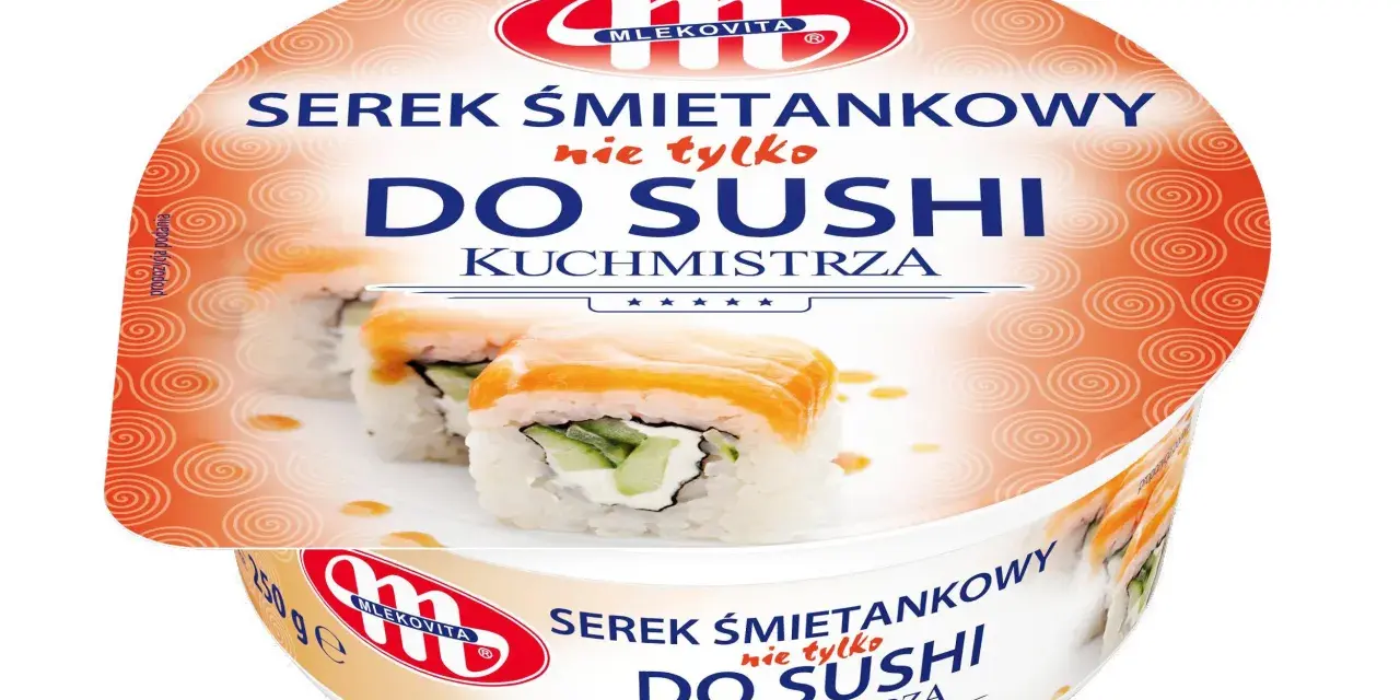 Serek śmietankowy Mlekovita, idealny do sushi. Wypróbuj, jaki ser do sushi sprawdzi się najlepiej!