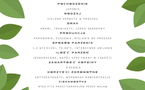 Matcha: Jak wymówić poprawnie? Właściwości i parzenie