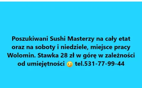 Ile zarabia Sushi Master w Polsce? Widełki i czynniki