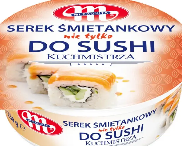 Serek śmietankowy Mlekovita, idealny do sushi. Wypróbuj, jaki ser do sushi sprawdzi się najlepiej!