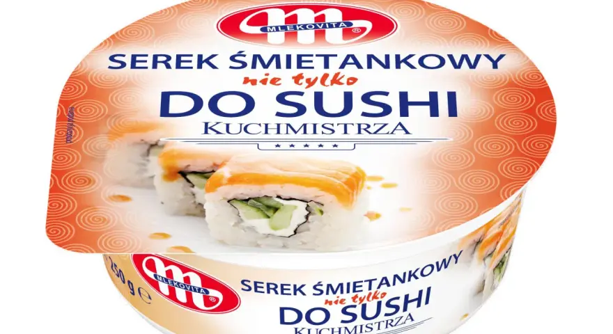 Serek śmietankowy Mlekovita, idealny do sushi. Wypróbuj, jaki ser do sushi sprawdzi się najlepiej!